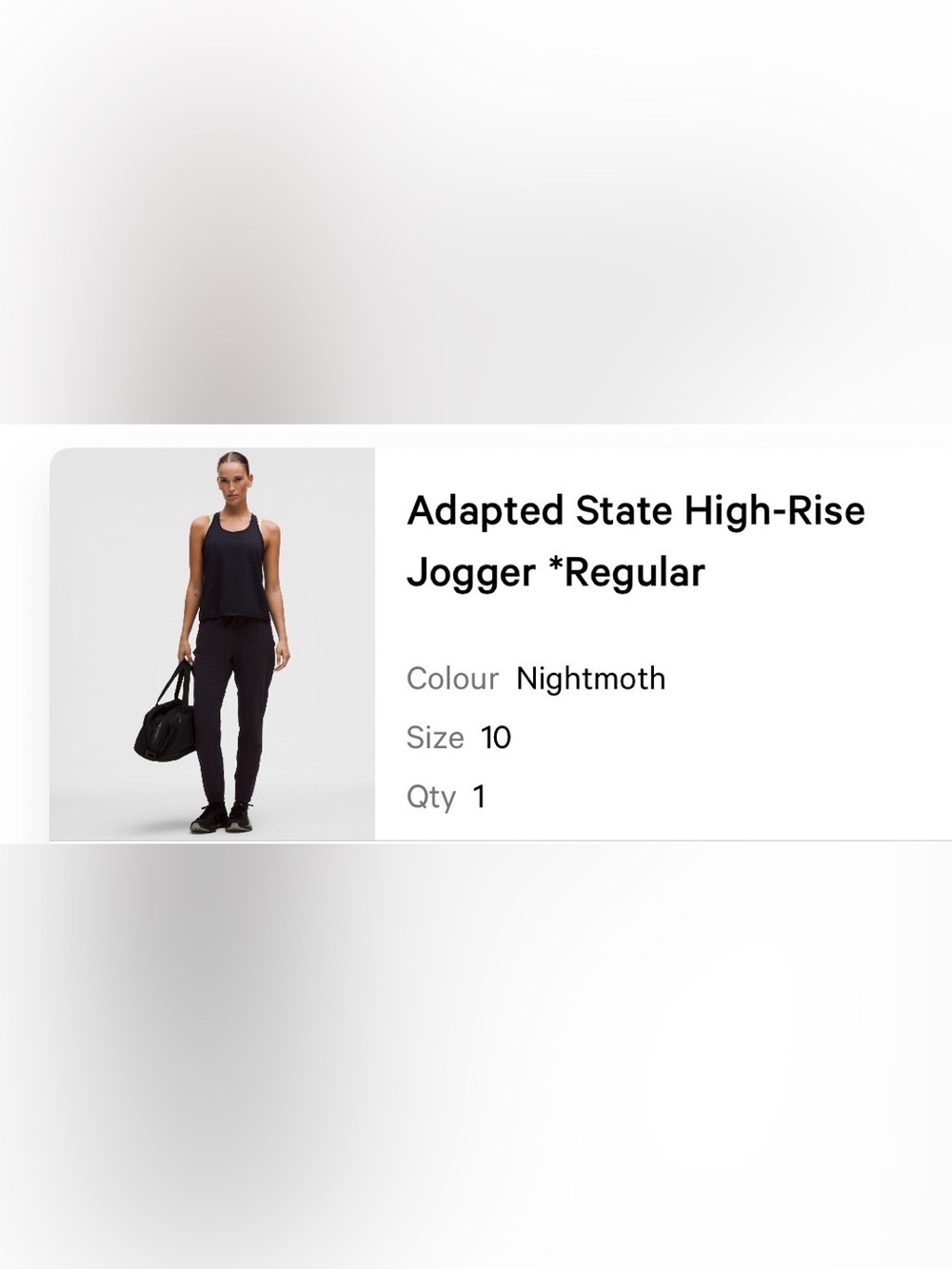 lululemon athletica Adapted State High-Rise Jogger in Nightmoth (Black)